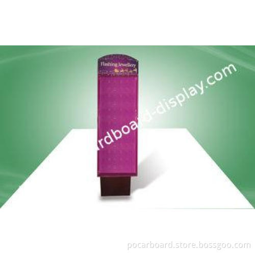 Fashionable POS Cardboard Display Stands Hook Floor Display